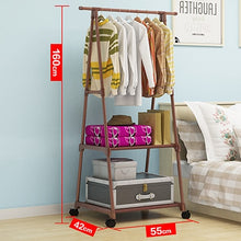 Load image into Gallery viewer, Actionclub Multifunction Triangle Simple Coat Rack Stainless Steel Removable Clothes Hanging Hanger Floor Stand Coat Rack Wheels
