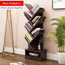 Load image into Gallery viewer, Bookshelf Floor Creative Study Bookcase Tree Shaped Book Rack Furniture Multi-grid Storage Cabinet Abrasion Wooden Display Shelf