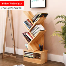 Load image into Gallery viewer, Bookshelf Floor Creative Study Bookcase Tree Shaped Book Rack Furniture Multi-grid Storage Cabinet Abrasion Wooden Display Shelf